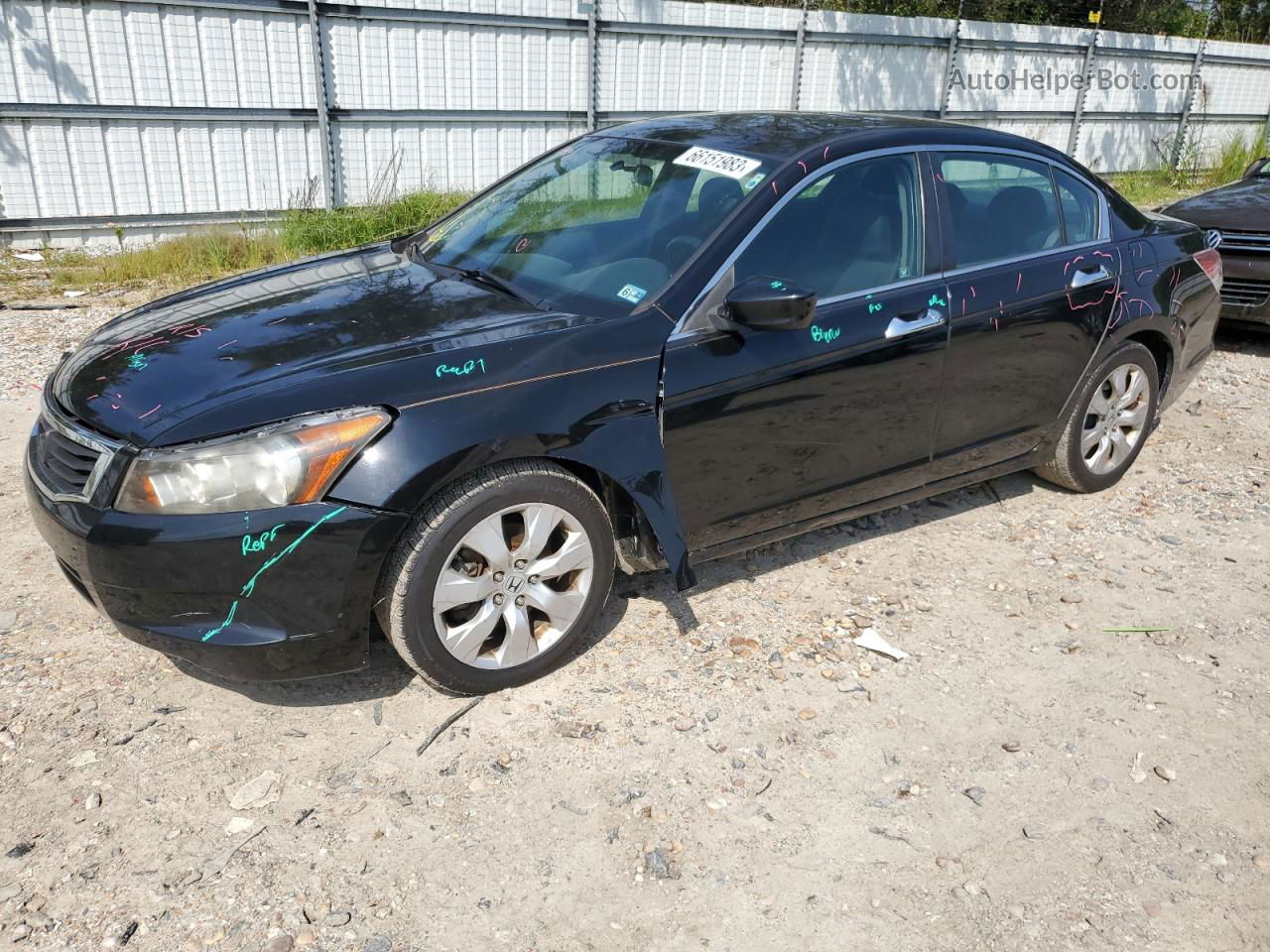 2009 Honda Accord Ex Black vin: 1HGCP267X9A106733