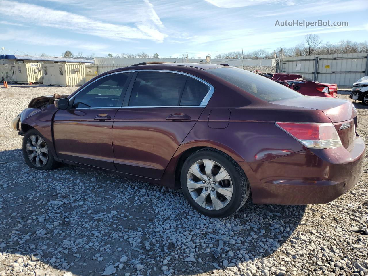 2008 Honda Accord Exl Бордовый vin: 1HGCP26808A036487