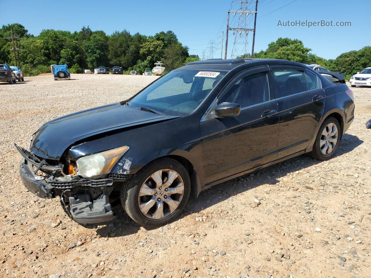 2008 Honda Accord Exl Черный vin: 1HGCP26818A134704