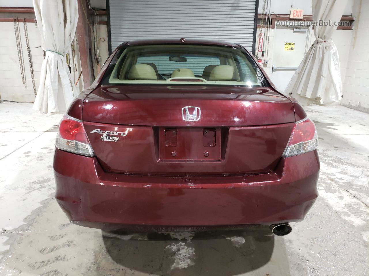 2008 Honda Accord Exl Burgundy vin: 1HGCP26848A114706