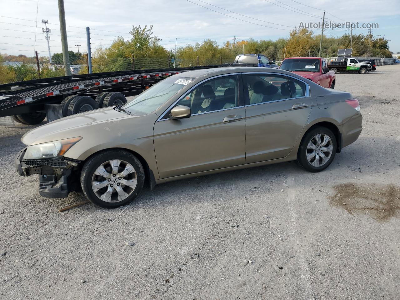 2009 Honda Accord Exl Золотой vin: 1HGCP26849A121480