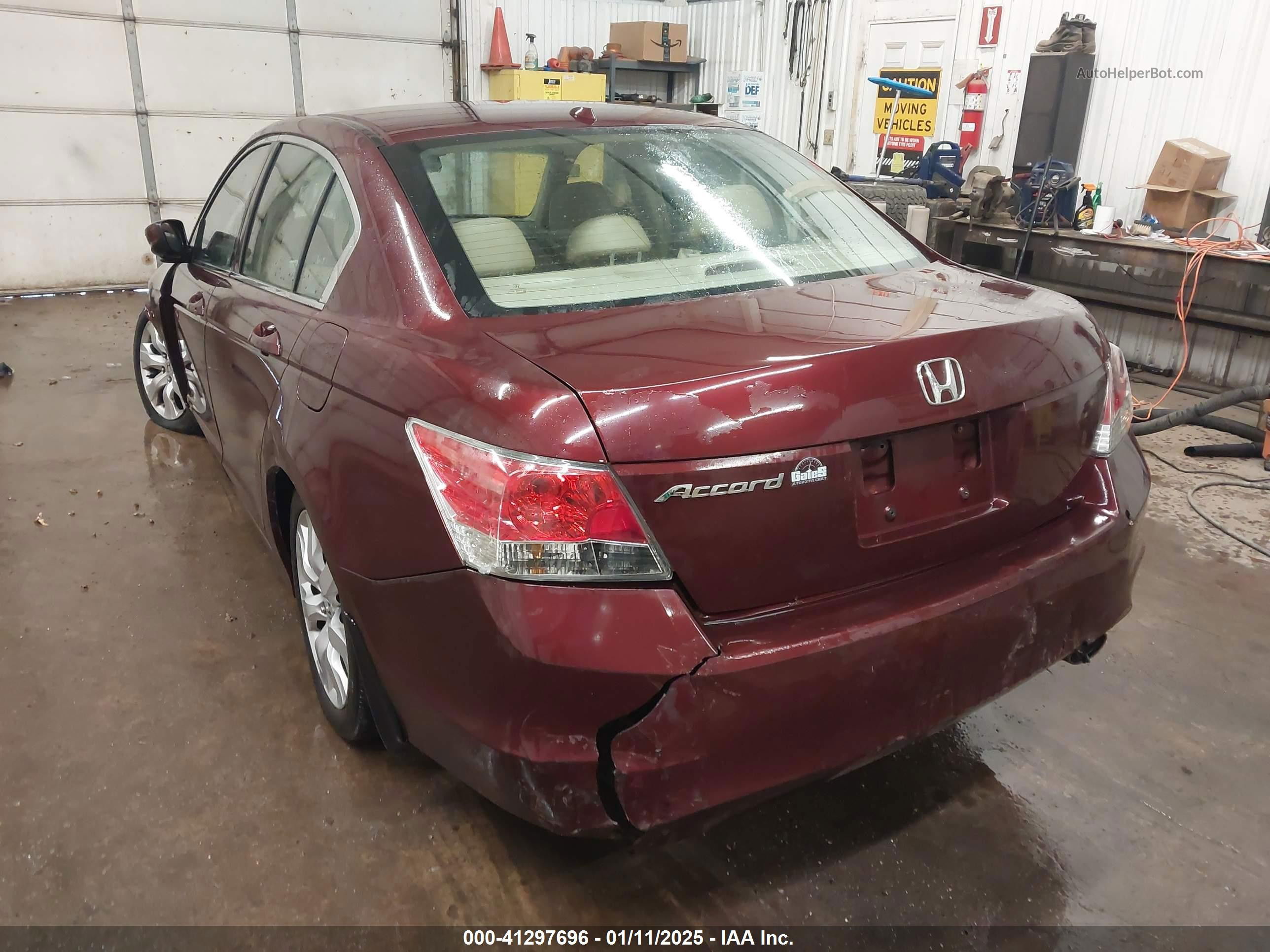 2008 Honda Accord 2.4 Ex-l Burgundy vin: 1HGCP26858A004778