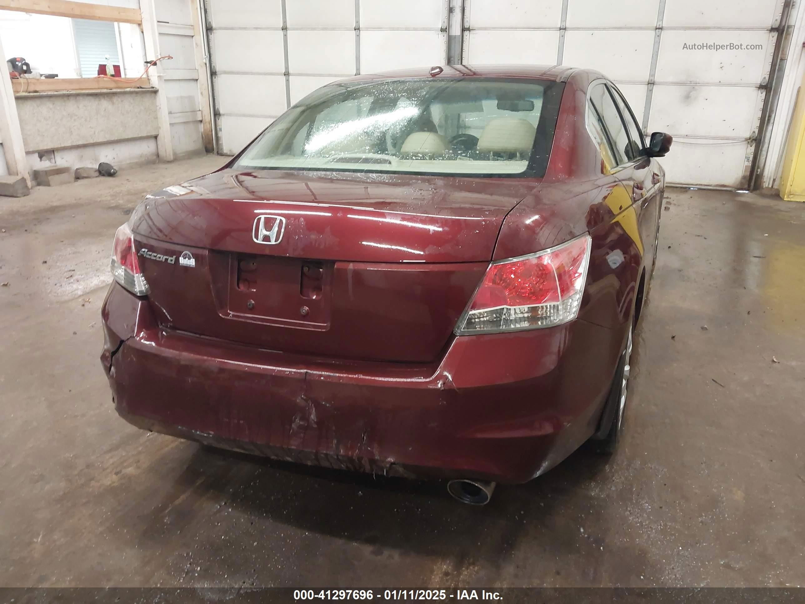 2008 Honda Accord 2.4 Ex-l Burgundy vin: 1HGCP26858A004778