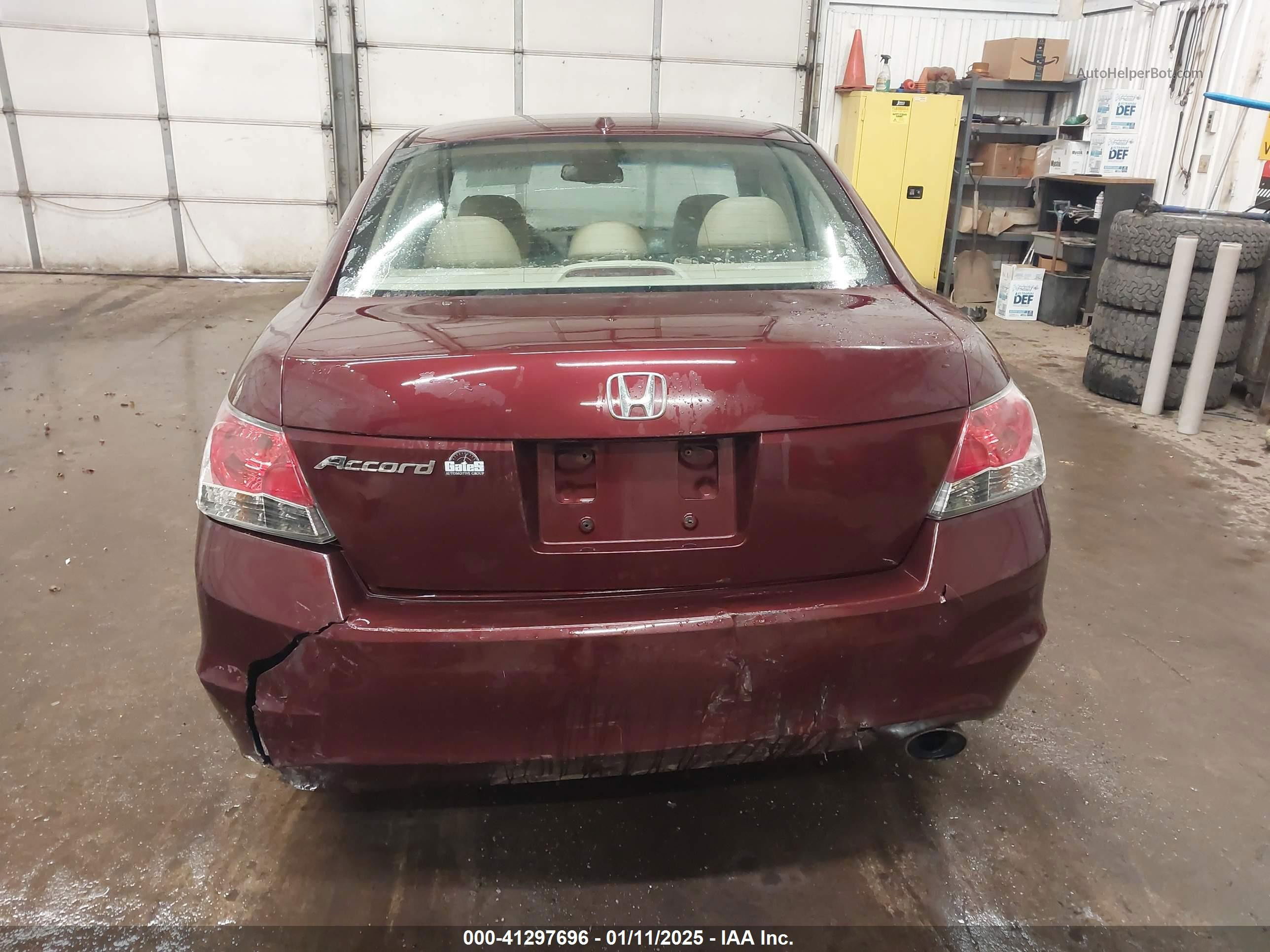 2008 Honda Accord 2.4 Ex-l Burgundy vin: 1HGCP26858A004778