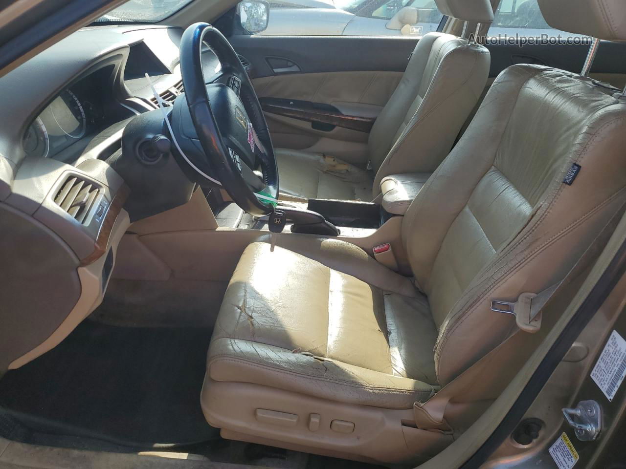 2009 Honda Accord Exl Tan vin: 1HGCP26859A007665