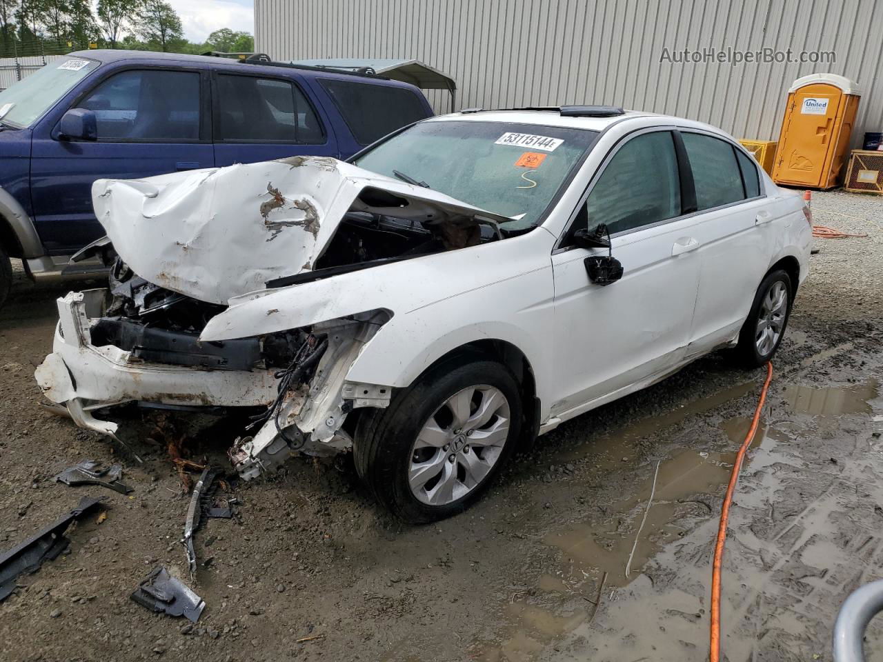 2009 Honda Accord Exl Белый vin: 1HGCP26859A112125