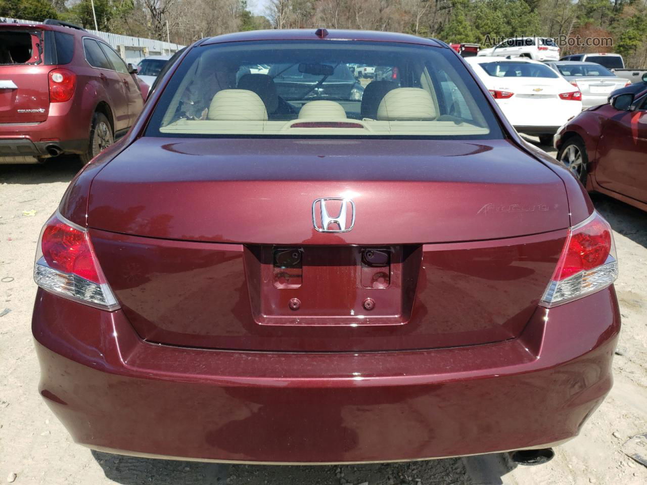 2008 Honda Accord Exl Бордовый vin: 1HGCP26868A119034