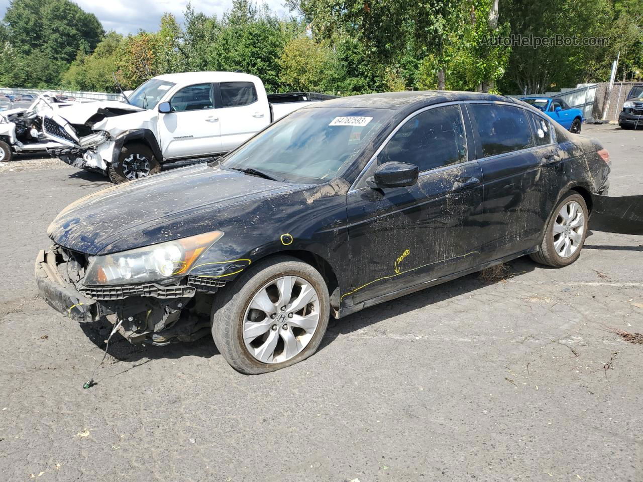 2008 Honda Accord Exl Black vin: 1HGCP26888A002054