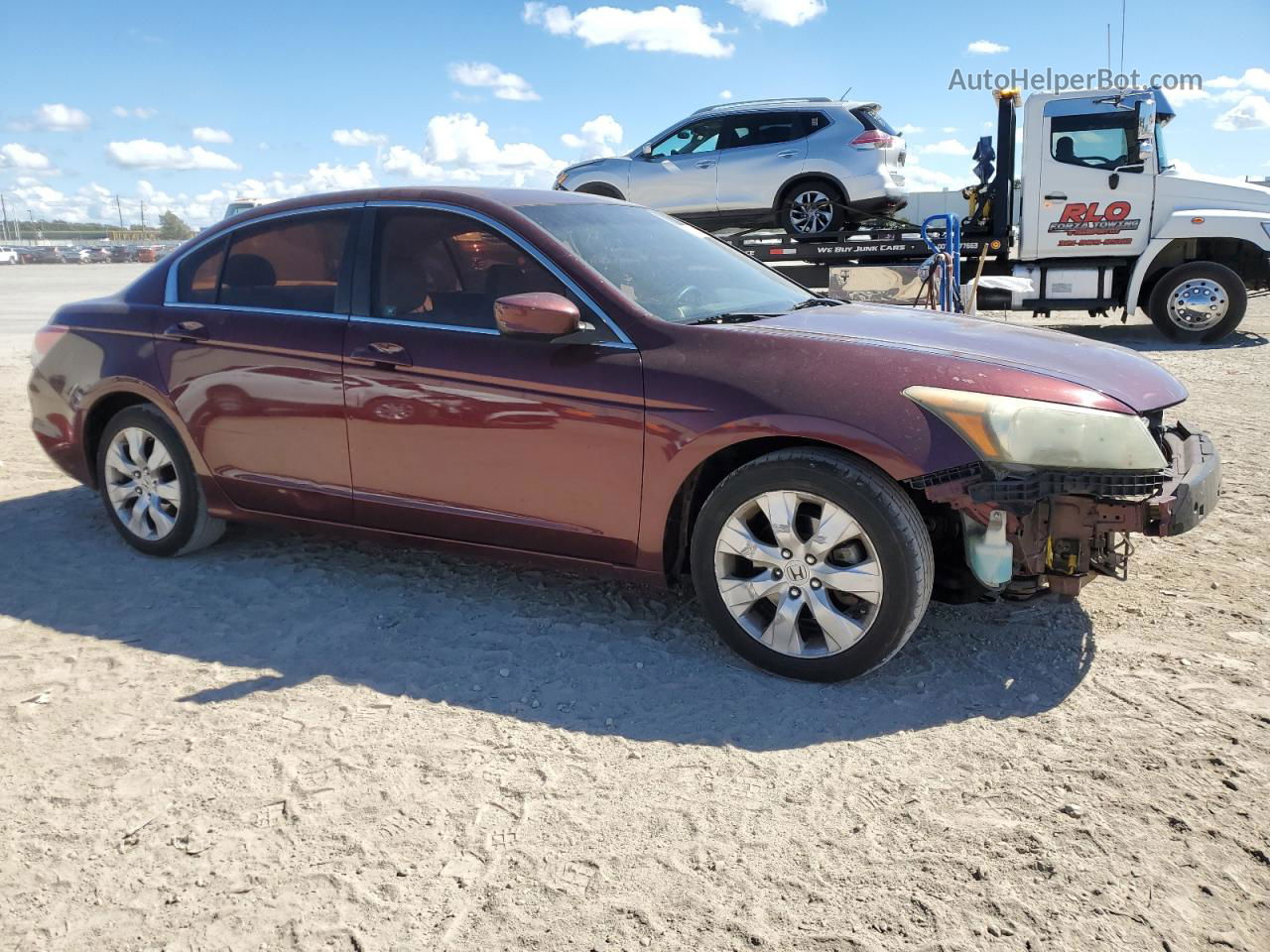 2009 Honda Accord Exl Burgundy vin: 1HGCP26889A168236