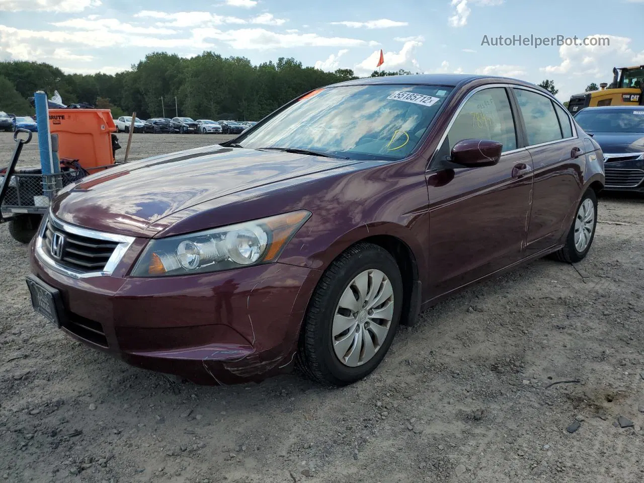 2010 Honda Accord Lx Maroon vin: 1HGCP2F37AA061929