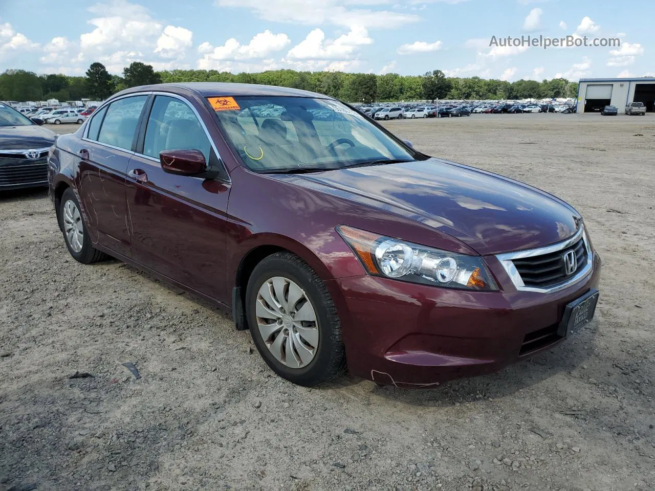 2010 Honda Accord Lx Maroon vin: 1HGCP2F37AA061929