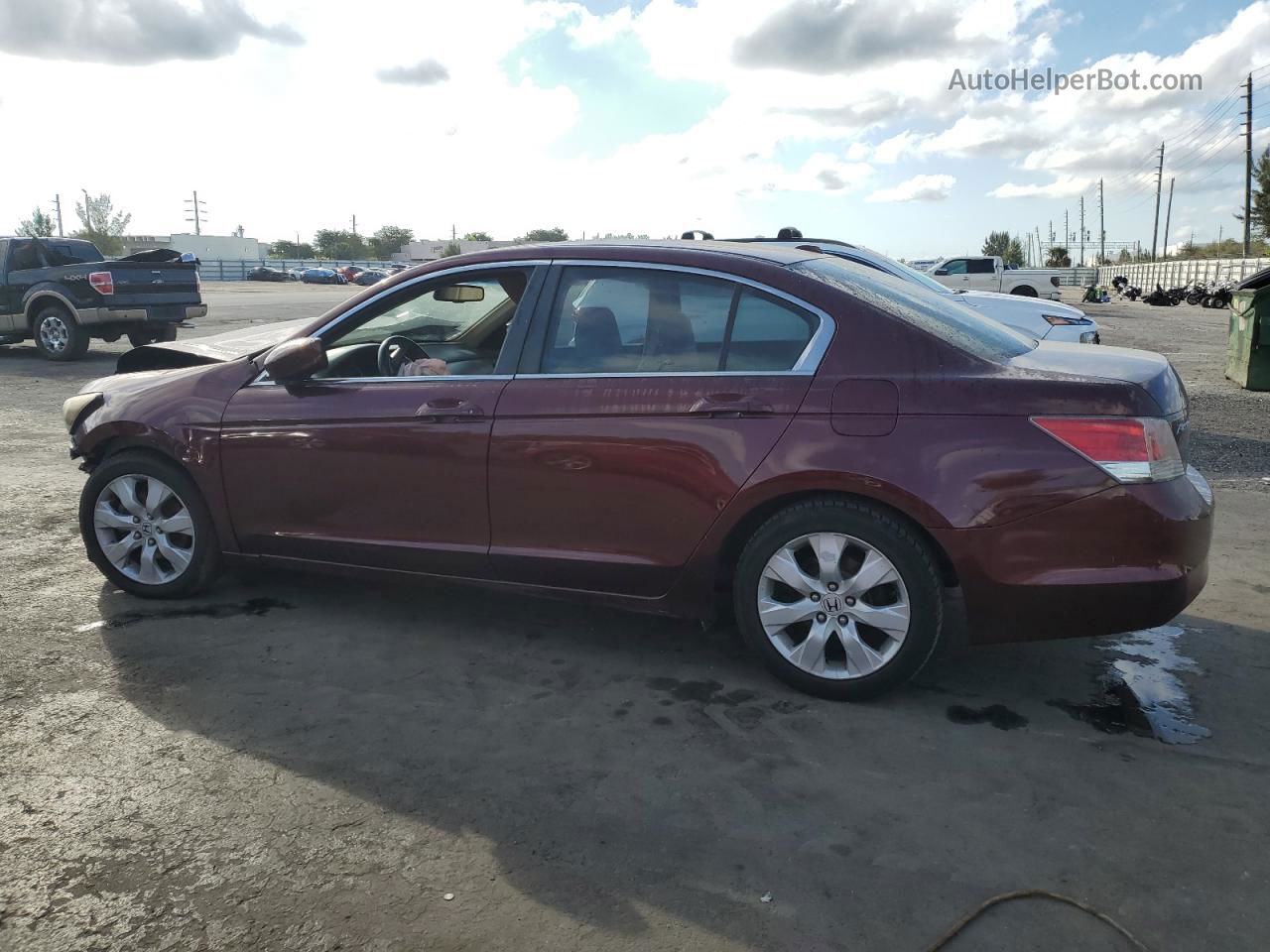 2010 Honda Accord Exl Red vin: 1HGCP2F87AA120036