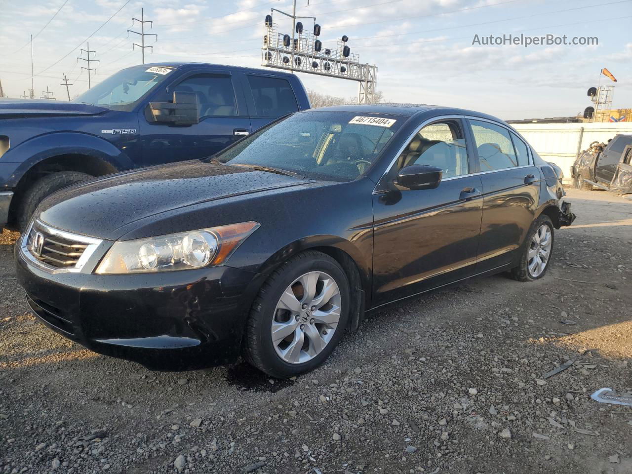 2010 Honda Accord Exl Черный vin: 1HGCP2F88AA111443