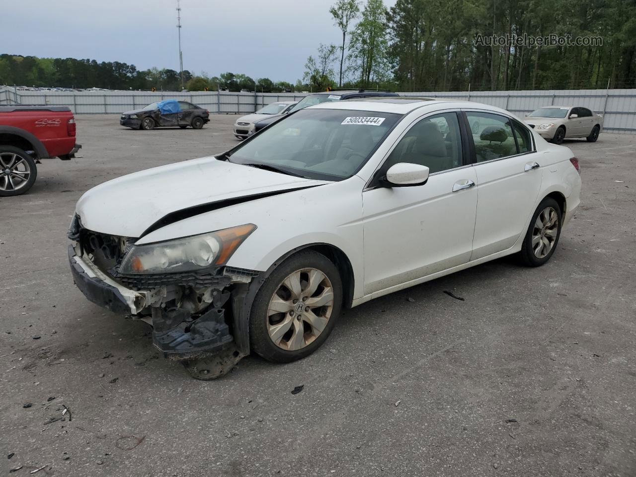 2008 Honda Accord Ex White vin: 1HGCP36778A038914