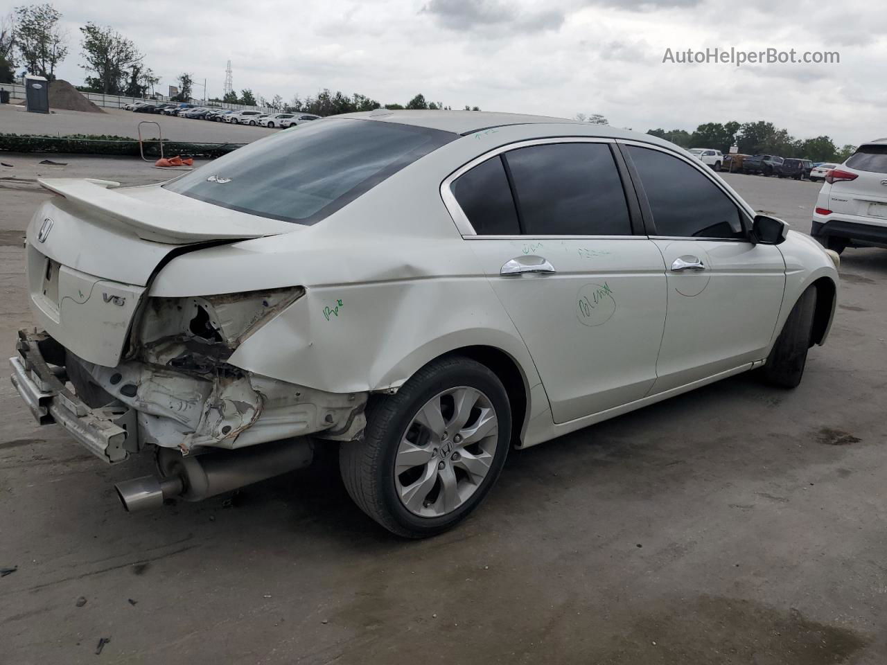 2008 Honda Accord Exl White vin: 1HGCP36808A047964