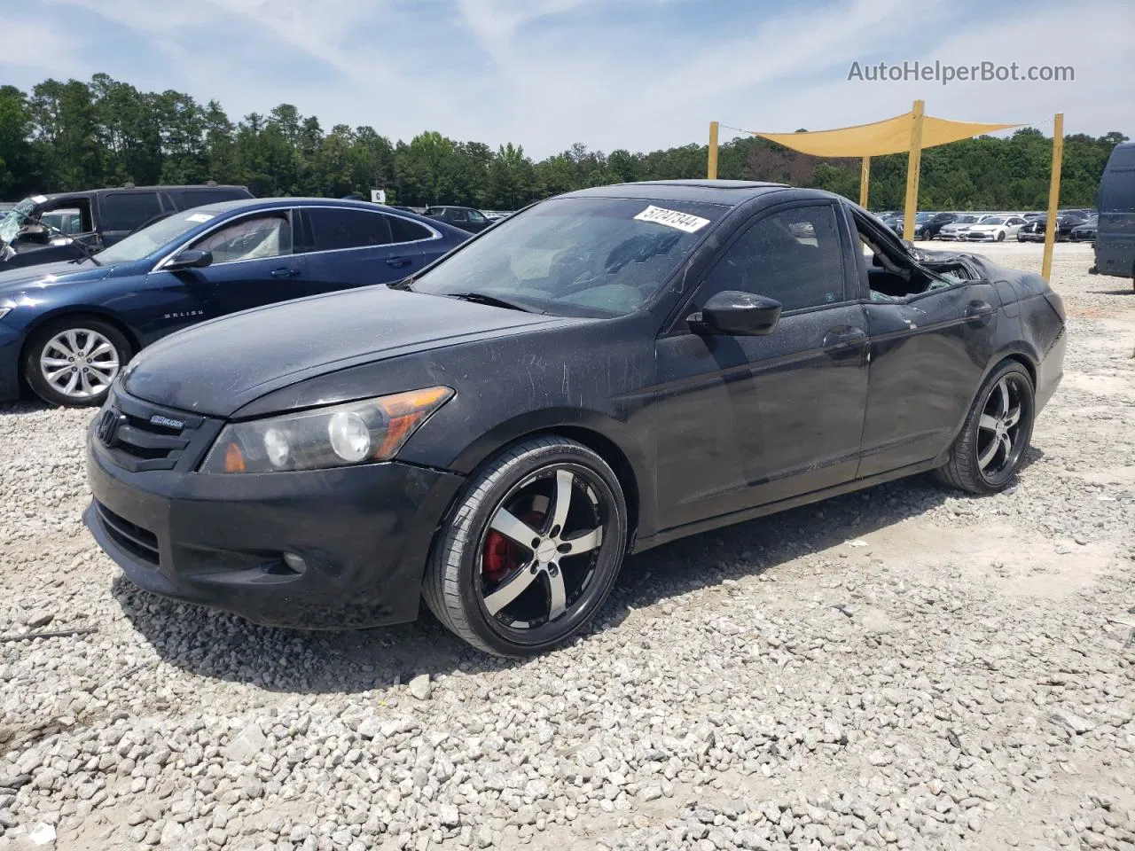 2008 Honda Accord Exl Black vin: 1HGCP36808A077224