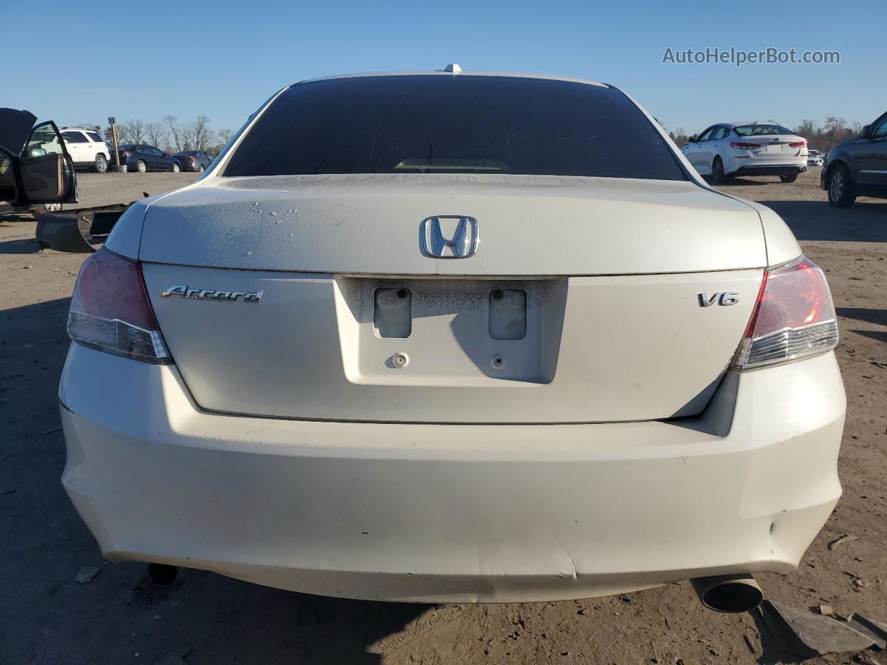 2008 Honda Accord Exl White vin: 1HGCP36808A085193