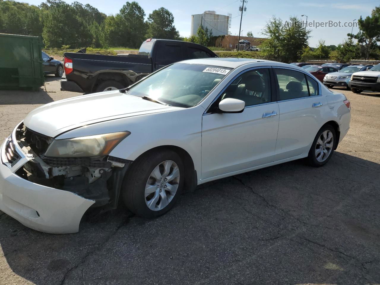 2009 Honda Accord Exl White vin: 1HGCP36809A018093