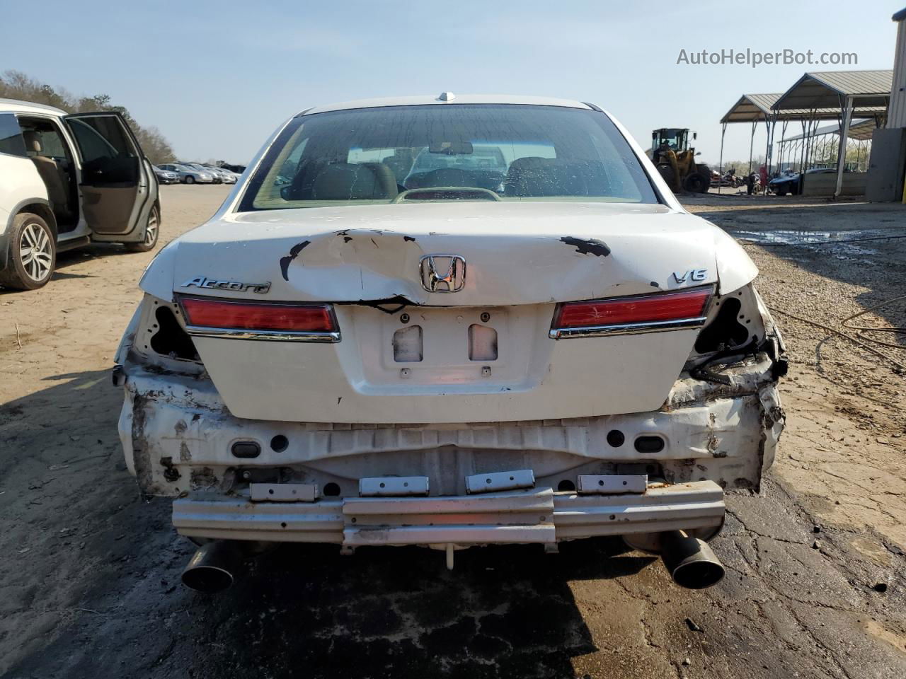 2009 Honda Accord Exl White vin: 1HGCP36819A048851