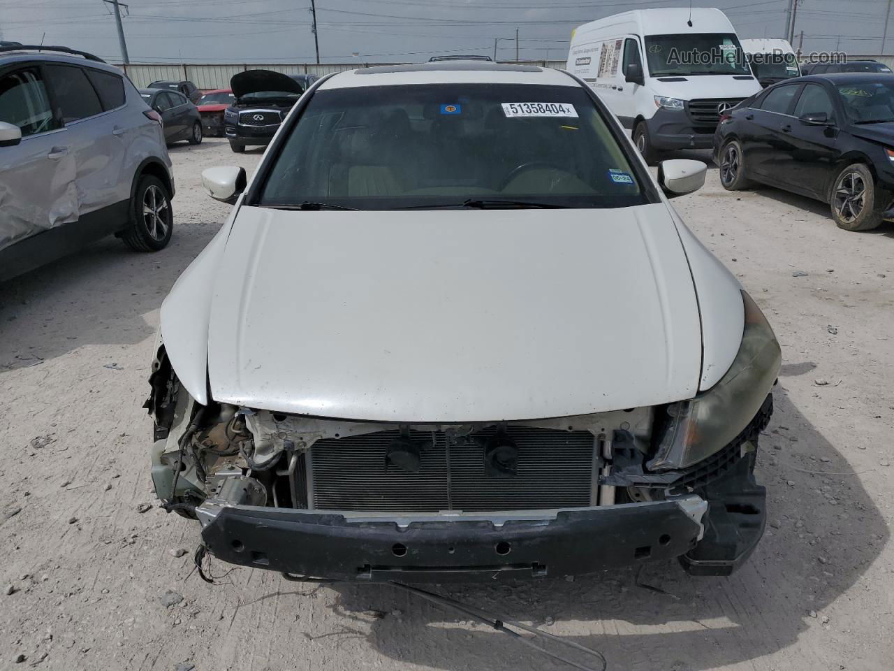 2008 Honda Accord Exl White vin: 1HGCP36838A025005