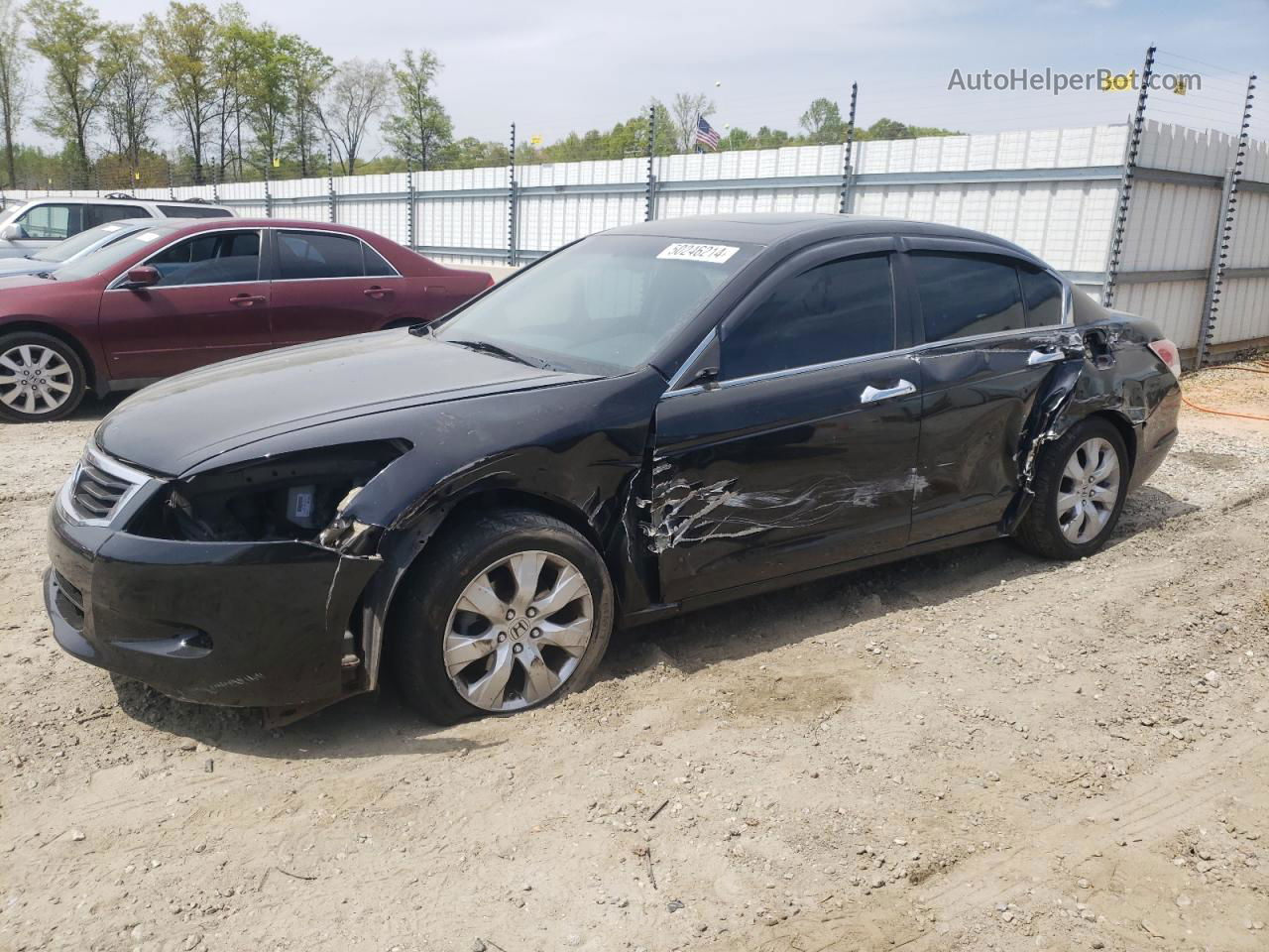 2008 Honda Accord Exl Черный vin: 1HGCP36838A082336