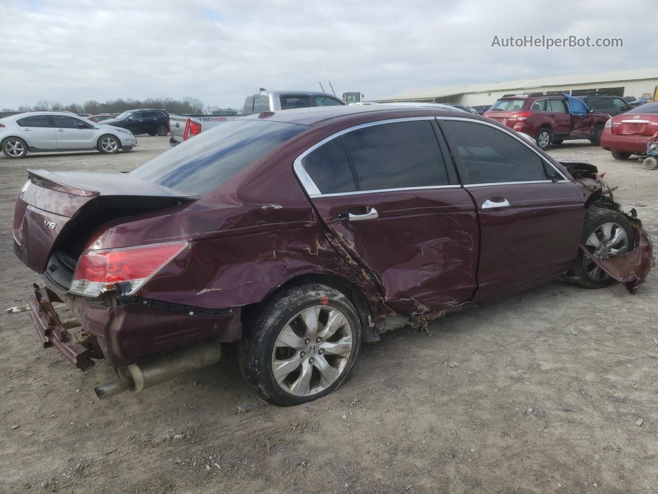 2009 Honda Accord Exl Red vin: 1HGCP36839A014295