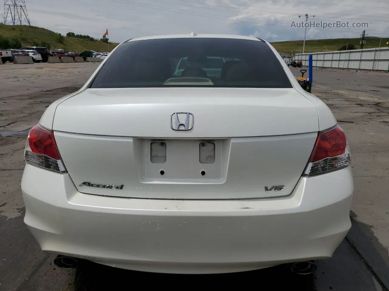 2009 Honda Accord Exl White vin: 1HGCP36839A049113