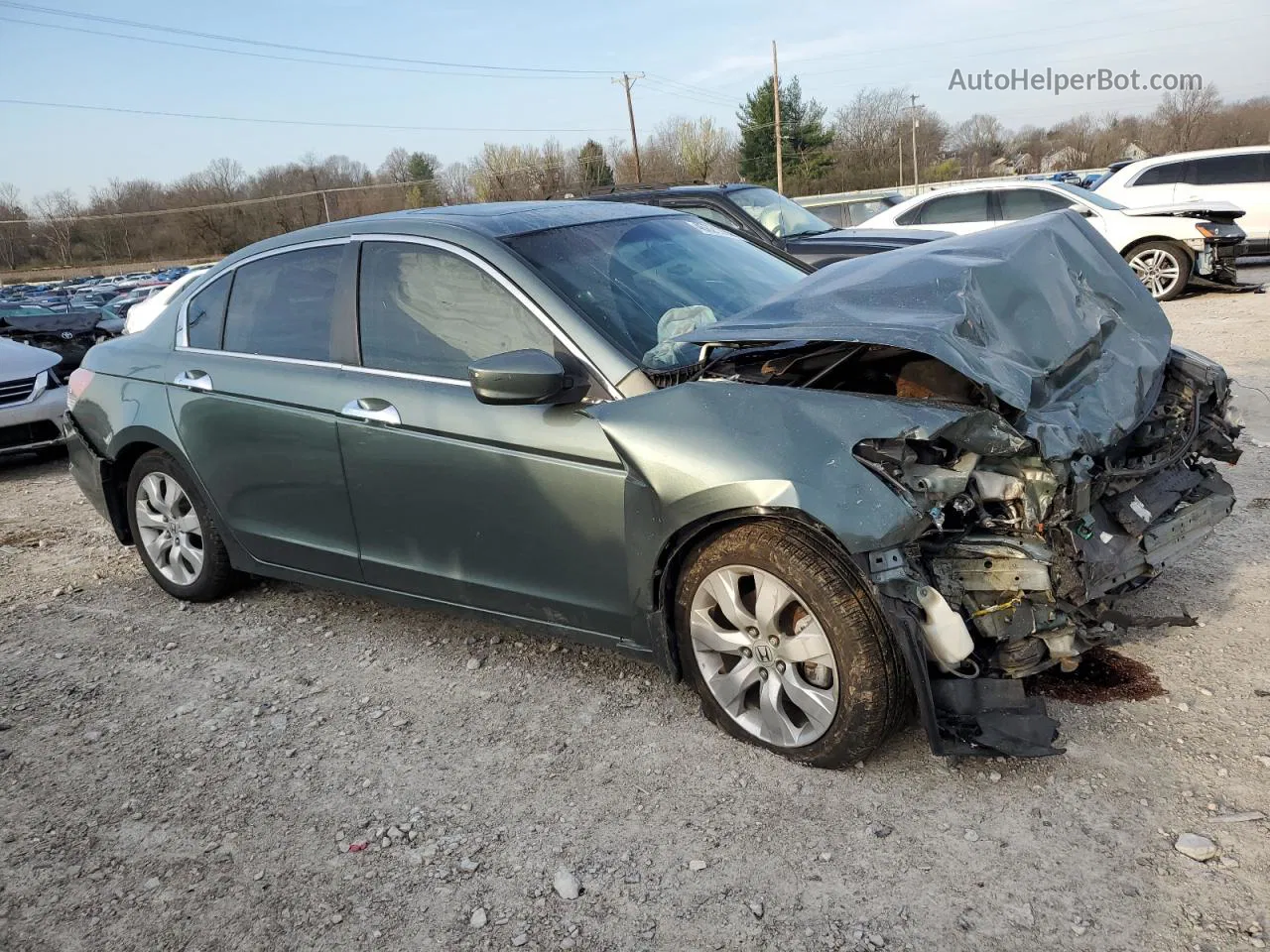 2008 Honda Accord Exl Green vin: 1HGCP36848A023683