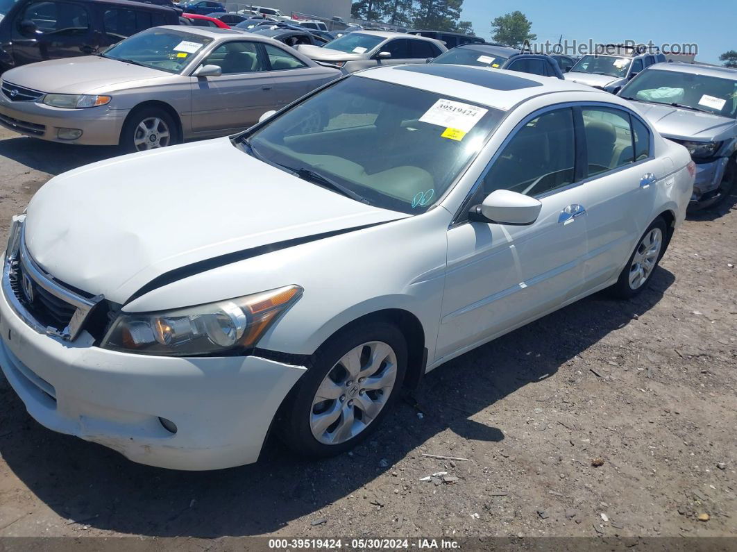 2009 Honda Accord 3.5 Ex-l White vin: 1HGCP36849A042445