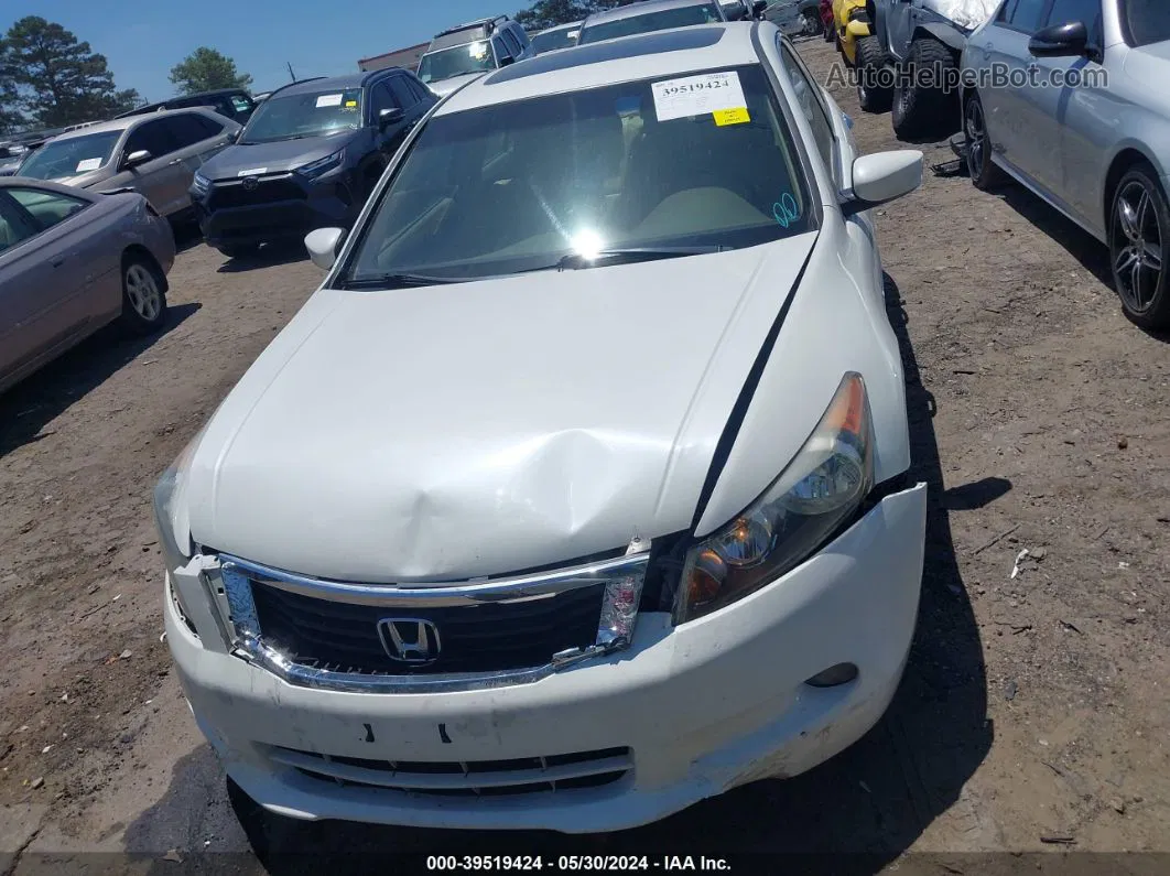 2009 Honda Accord 3.5 Ex-l White vin: 1HGCP36849A042445