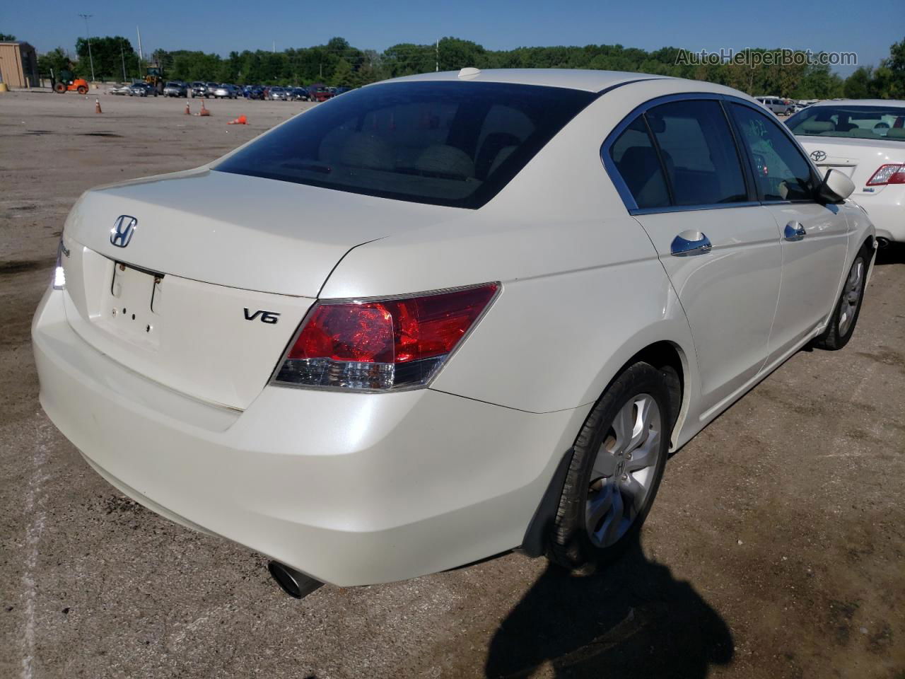 2009 Honda Accord Exl White vin: 1HGCP36859A017134