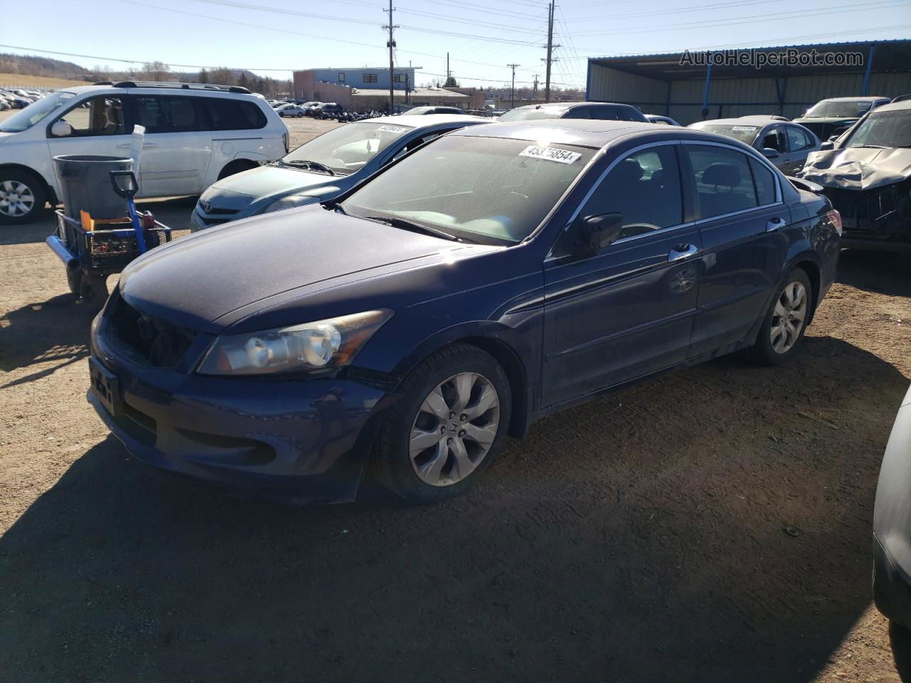 2009 Honda Accord Exl Blue vin: 1HGCP36859A045435