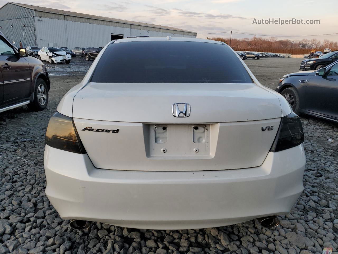 2009 Honda Accord Exl White vin: 1HGCP36869A048571