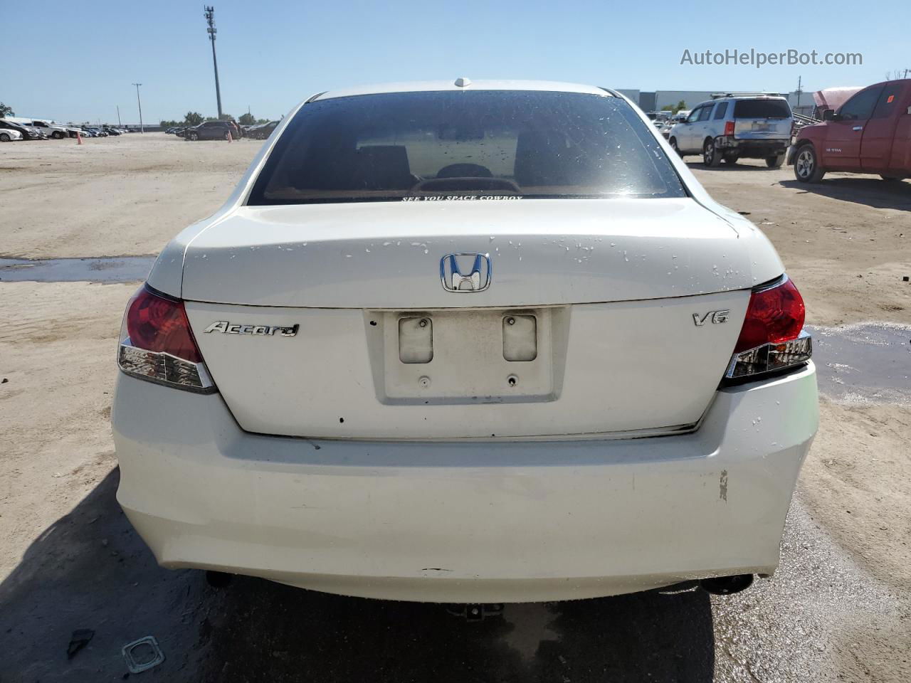 2008 Honda Accord Exl White vin: 1HGCP36878A066060