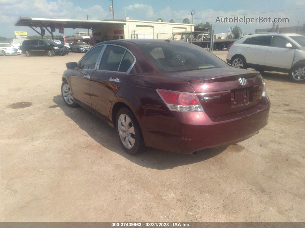 2008 Honda Accord Sdn Ex-l Burgundy vin: 1HGCP36888A065242