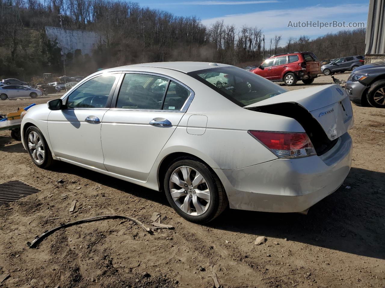 2008 Honda Accord Exl White vin: 1HGCP36888A077603