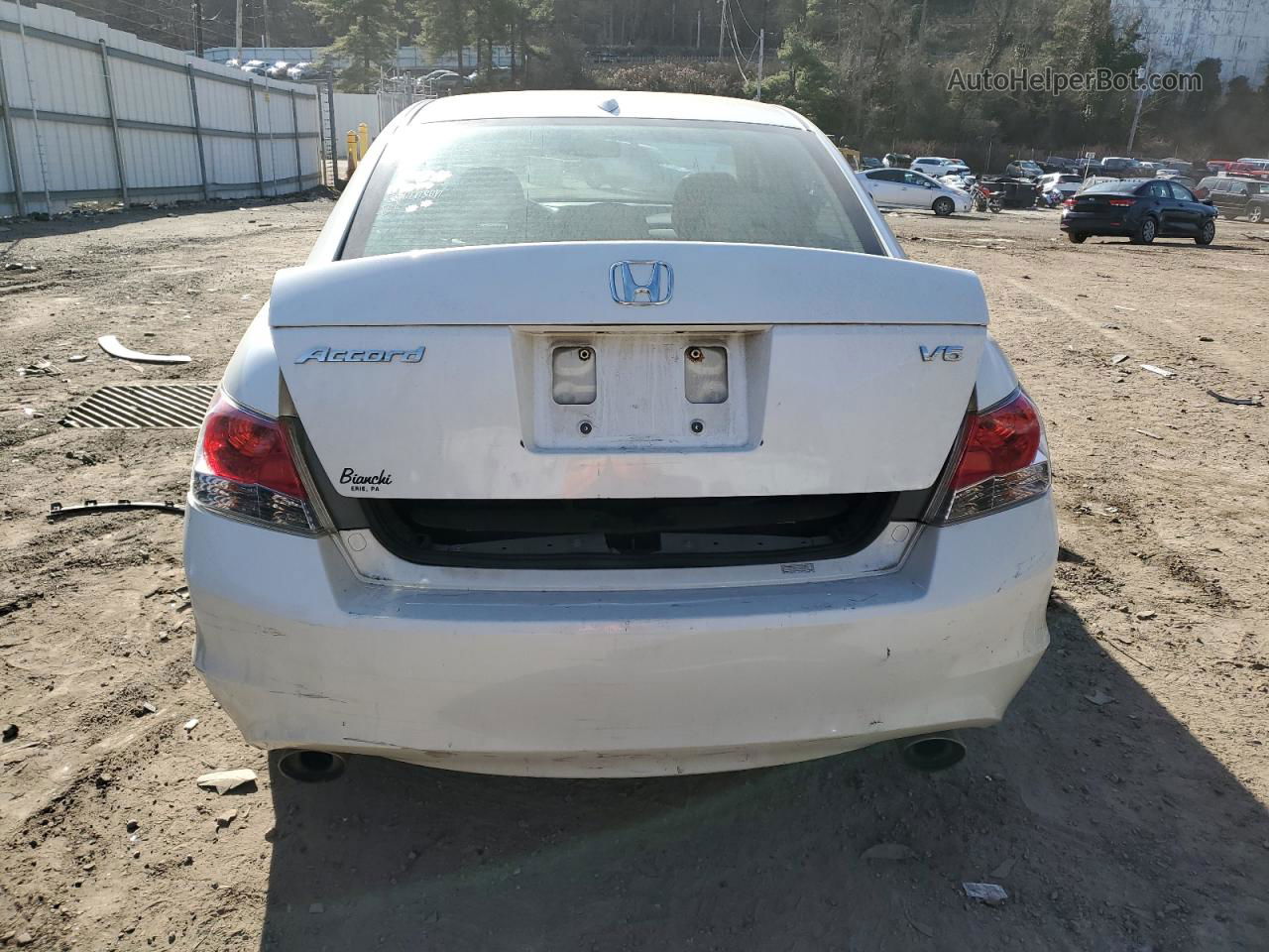 2008 Honda Accord Exl White vin: 1HGCP36888A077603