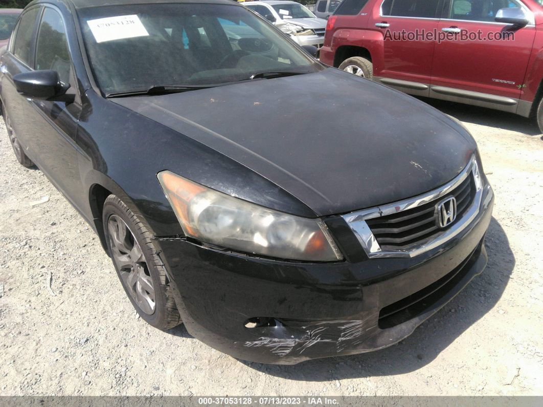 2008 Honda Accord Sdn Ex-l Black vin: 1HGCP368X8A029343