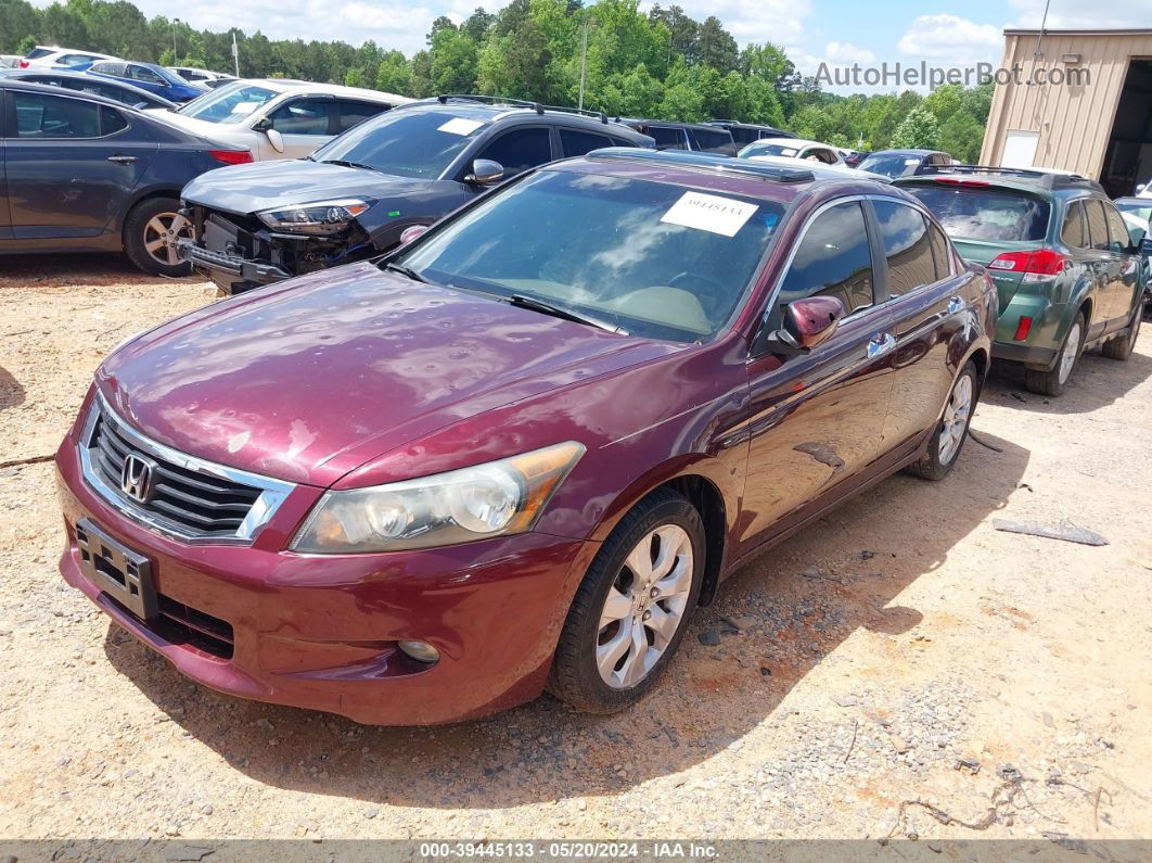 2008 Honda Accord 3.5 Ex-l Burgundy vin: 1HGCP368X8A030847