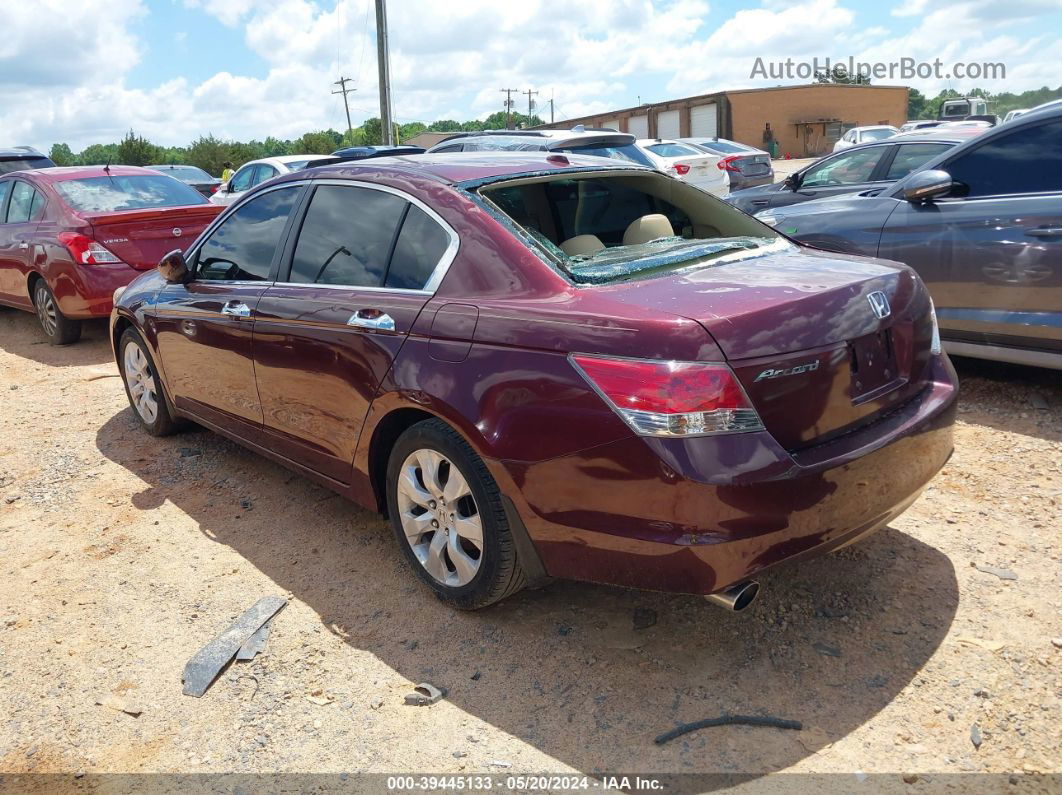 2008 Honda Accord 3.5 Ex-l Burgundy vin: 1HGCP368X8A030847