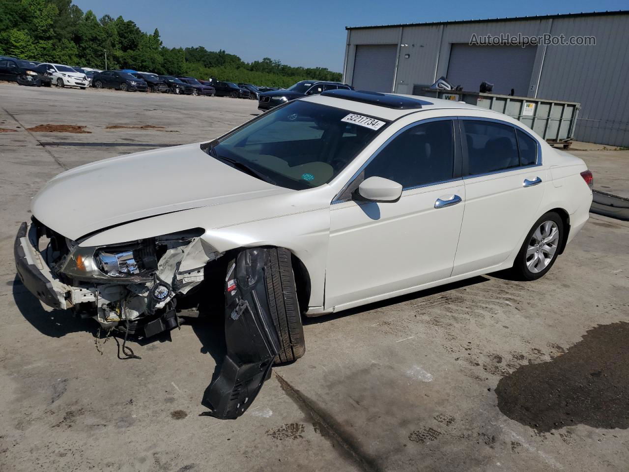 2009 Honda Accord Exl White vin: 1HGCP368X9A011538