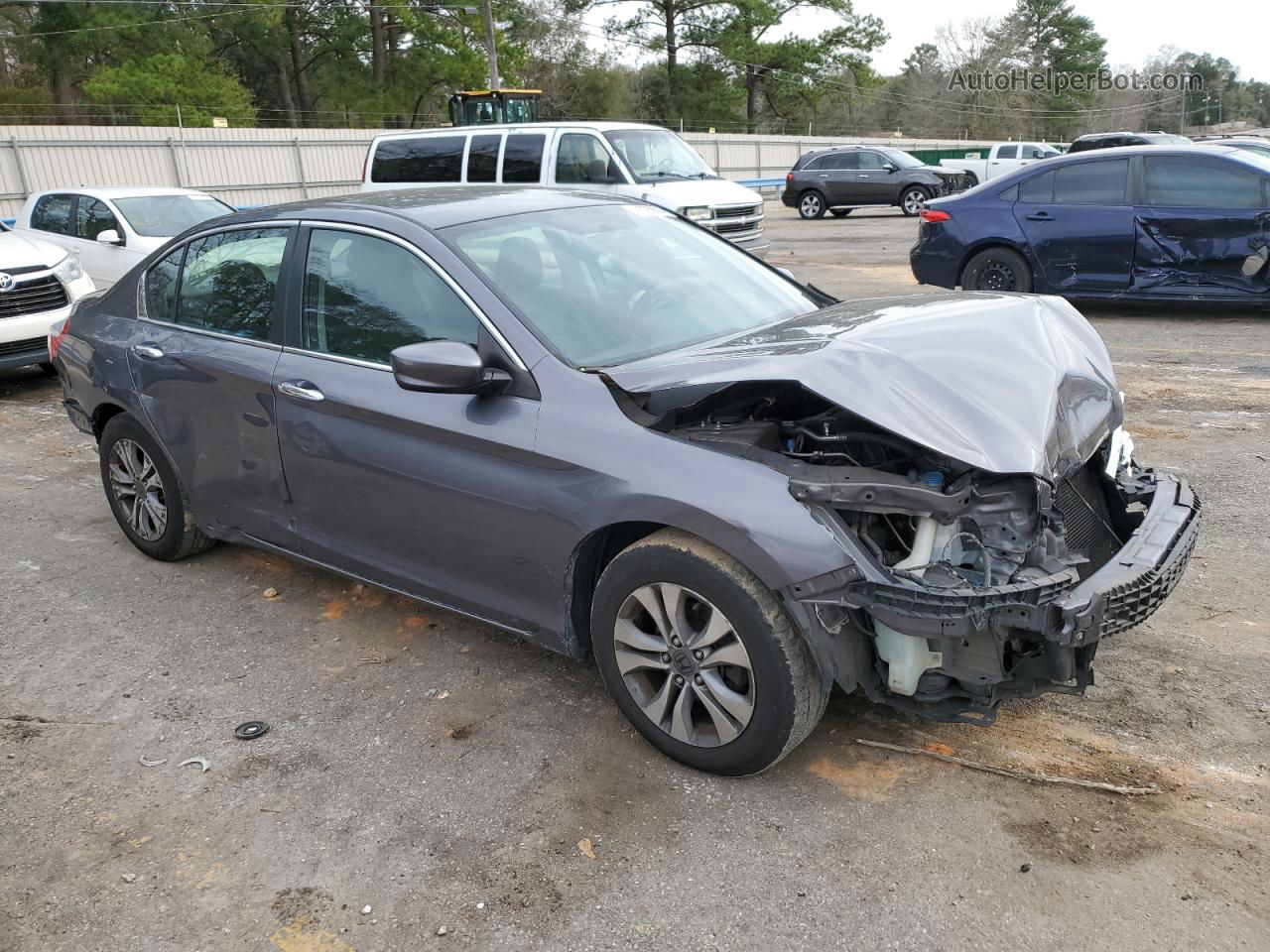 2014 Honda Accord Lx Gray vin: 1HGCR2E39EA059049