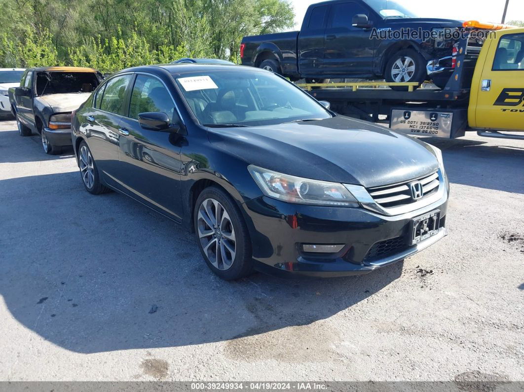 2014 Honda Accord Sport Black vin: 1HGCR2E51EA081225