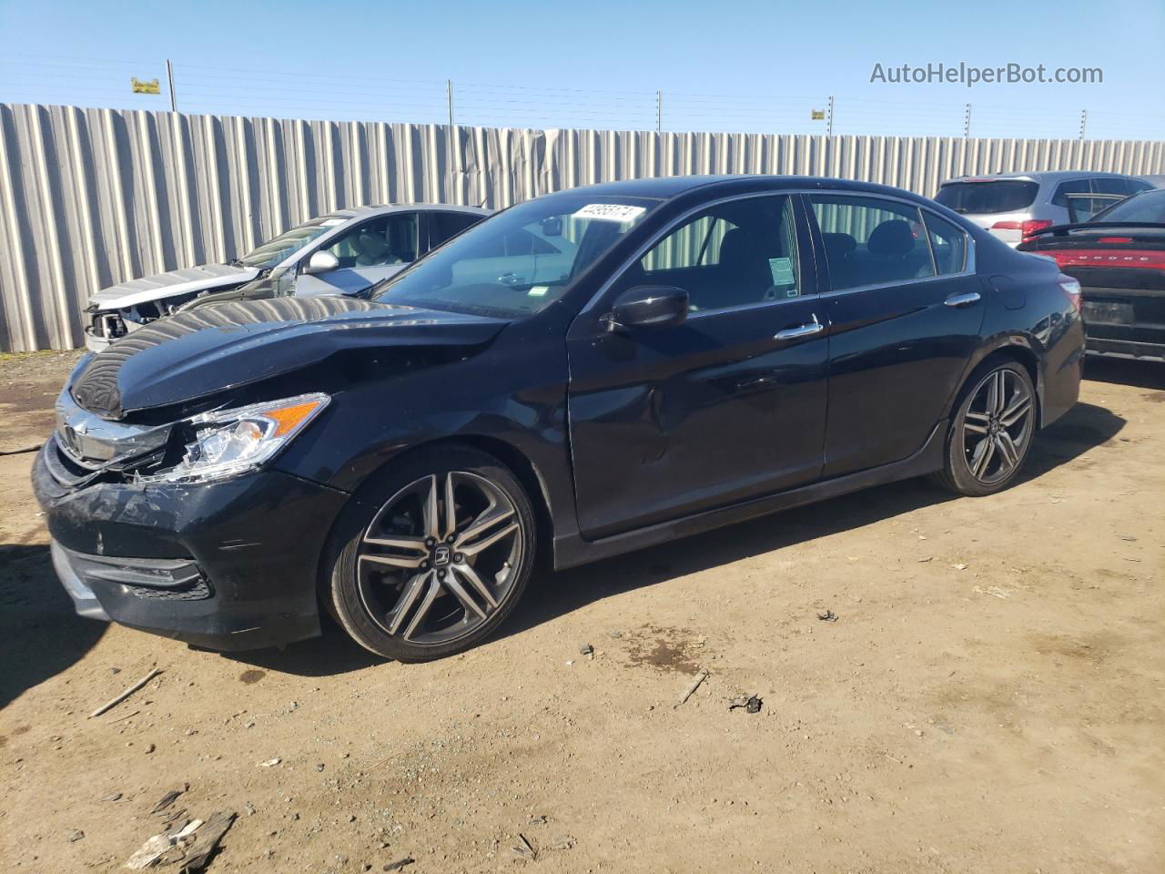 2017 Honda Accord Sport Черный vin: 1HGCR2E53HA179225