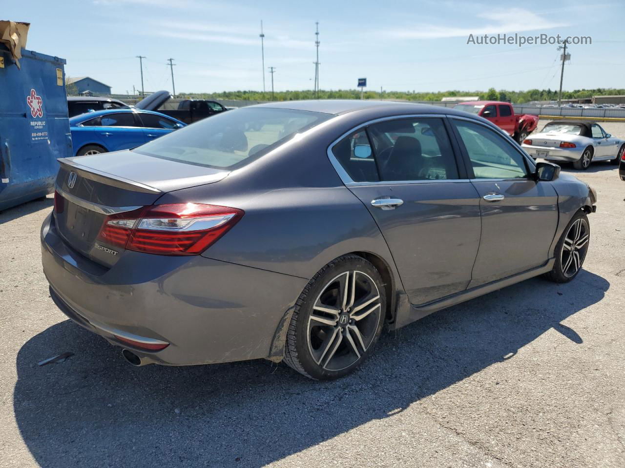 2017 Honda Accord Sport Gray vin: 1HGCR2E56HA203355