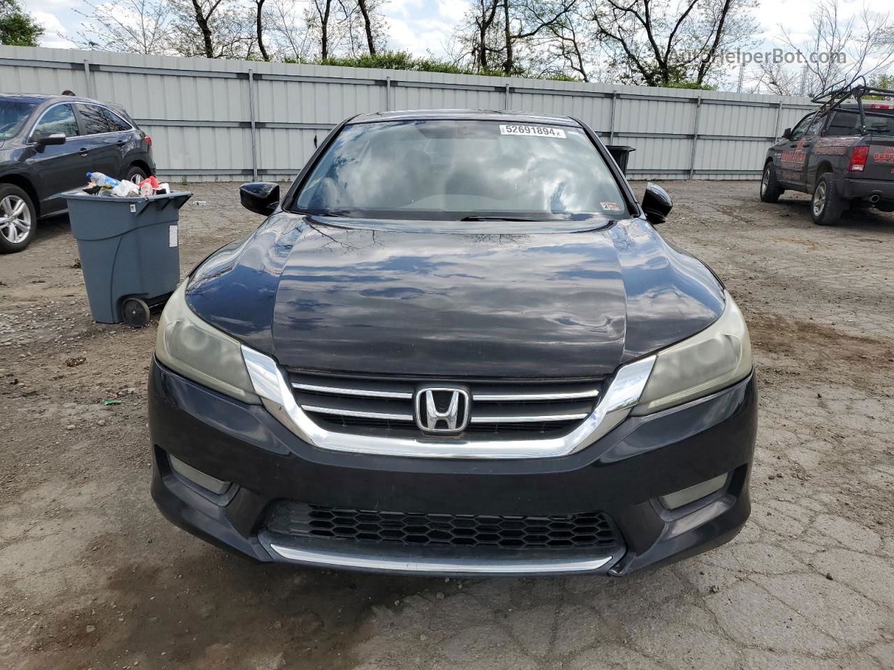 2014 Honda Accord Sport Черный vin: 1HGCR2E57EA030411