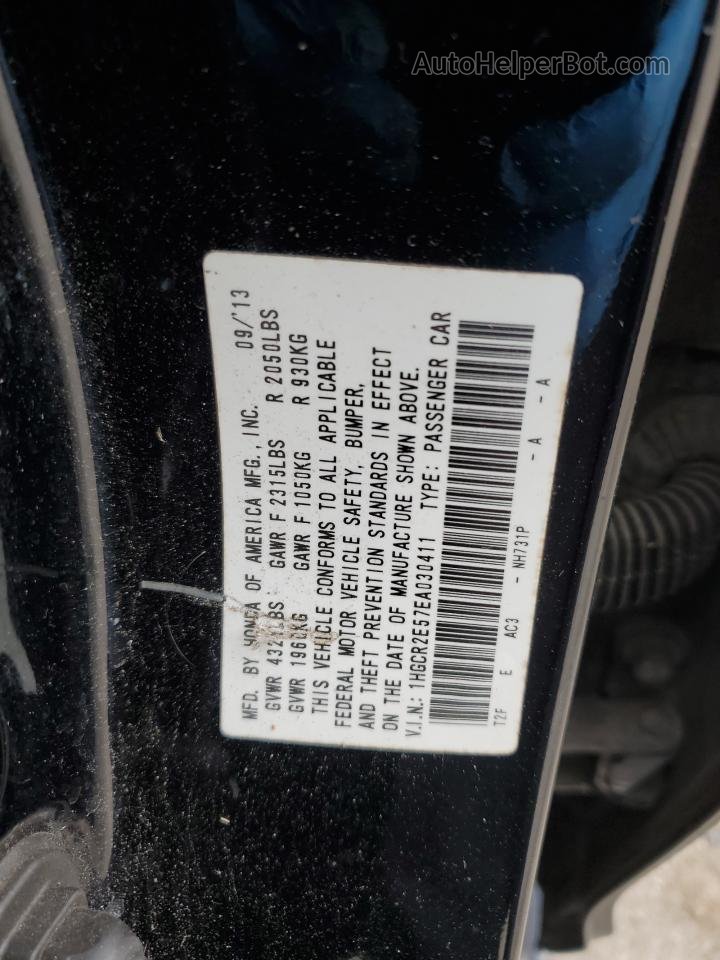 2014 Honda Accord Sport Черный vin: 1HGCR2E57EA030411