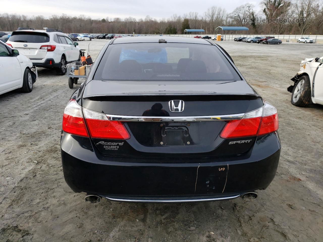 2014 Honda Accord Sport Черный vin: 1HGCR2E57EA122022