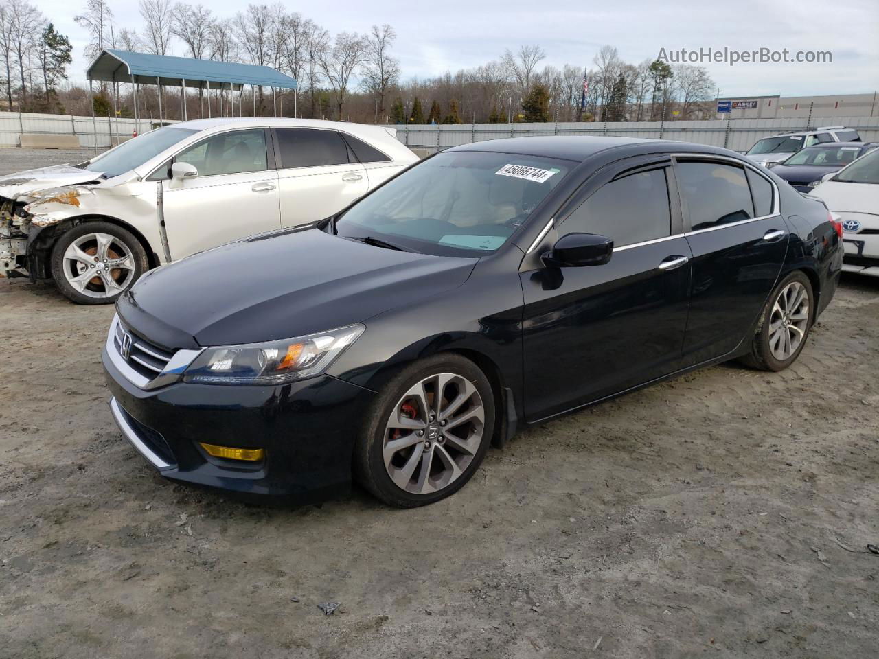 2014 Honda Accord Sport Черный vin: 1HGCR2E57EA122022