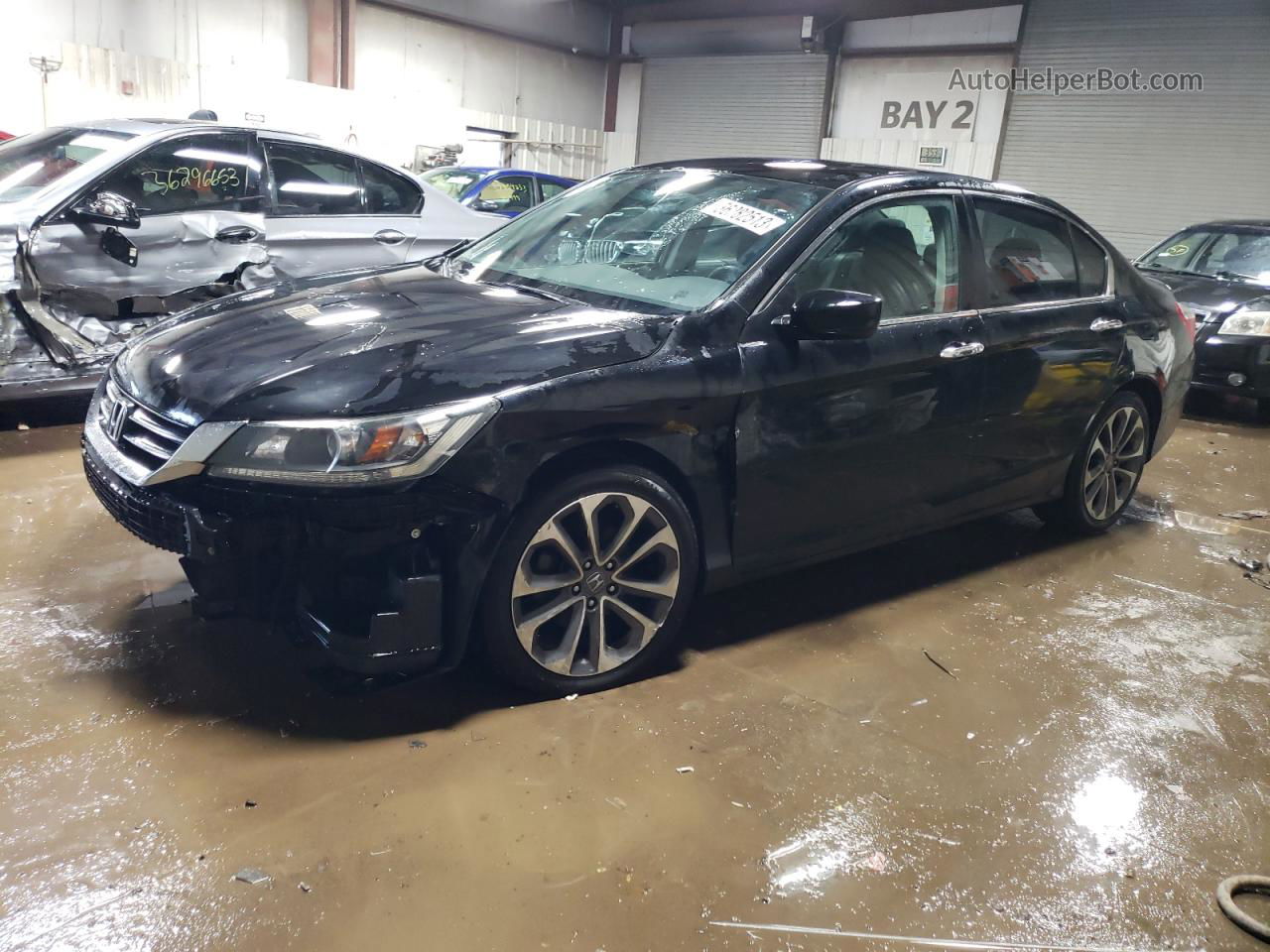 2014 Honda Accord Sport Черный vin: 1HGCR2E58EA038520